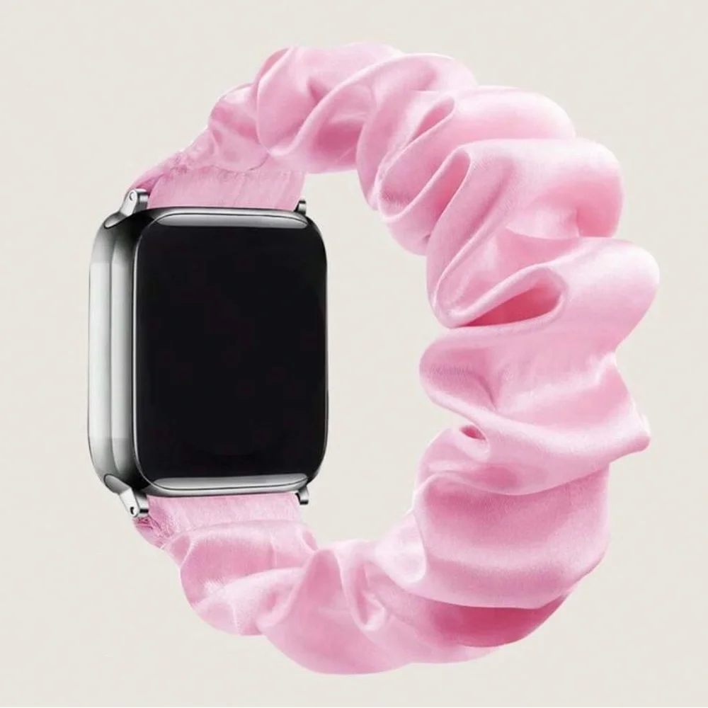 Apple Watch Band Scrunchie Wristband 38 40 41 Pink